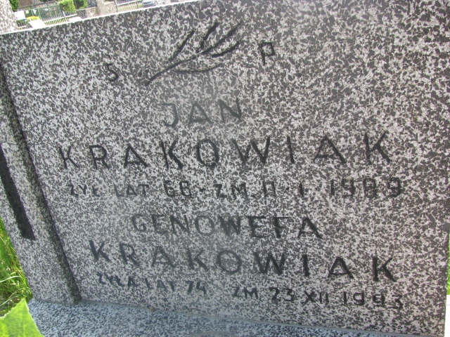 Genowefa Krakowiak Zaborów - Grobonet - Wyszukiwarka osób pochowanych