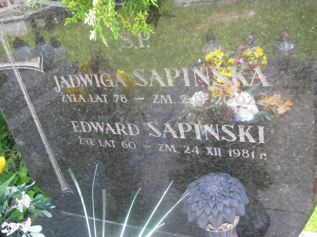 Edward Sapiński Zaborów - Grobonet - Wyszukiwarka osób pochowanych