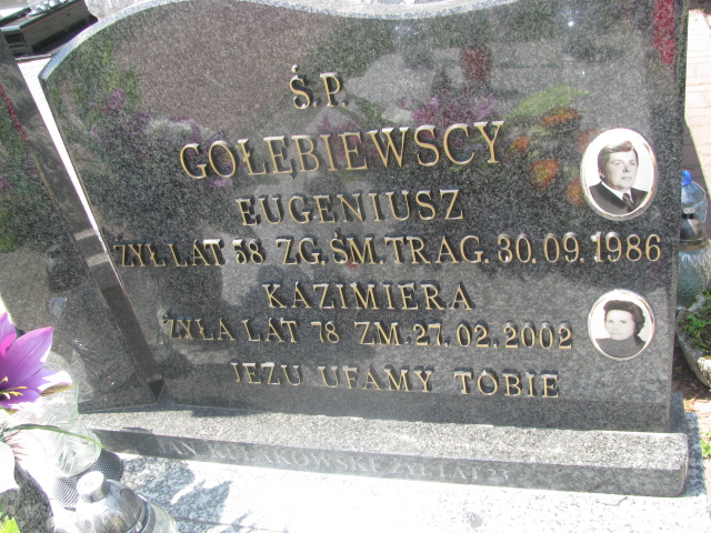 Eugeniusz Gołębiewski Zaborów - Grobonet - Wyszukiwarka osób pochowanych