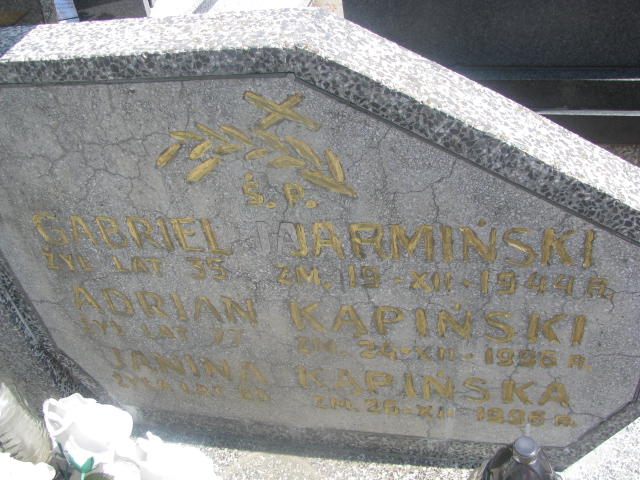 Adrian Kąpiński Zaborów - Grobonet - Wyszukiwarka osób pochowanych