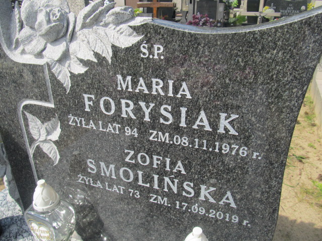 Zofia Smolińska 1946 Zaborów - Grobonet - Wyszukiwarka osób pochowanych